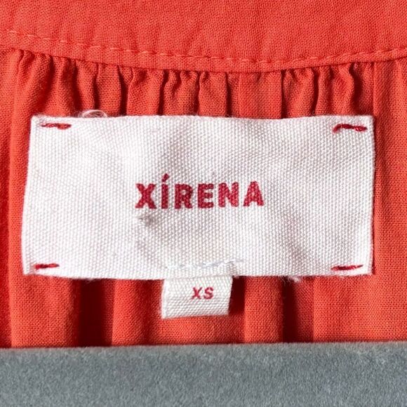 Xirena Mandarin Nadia Mini Orange Dress Boho Poplin Size XS - Picture 10 of 11